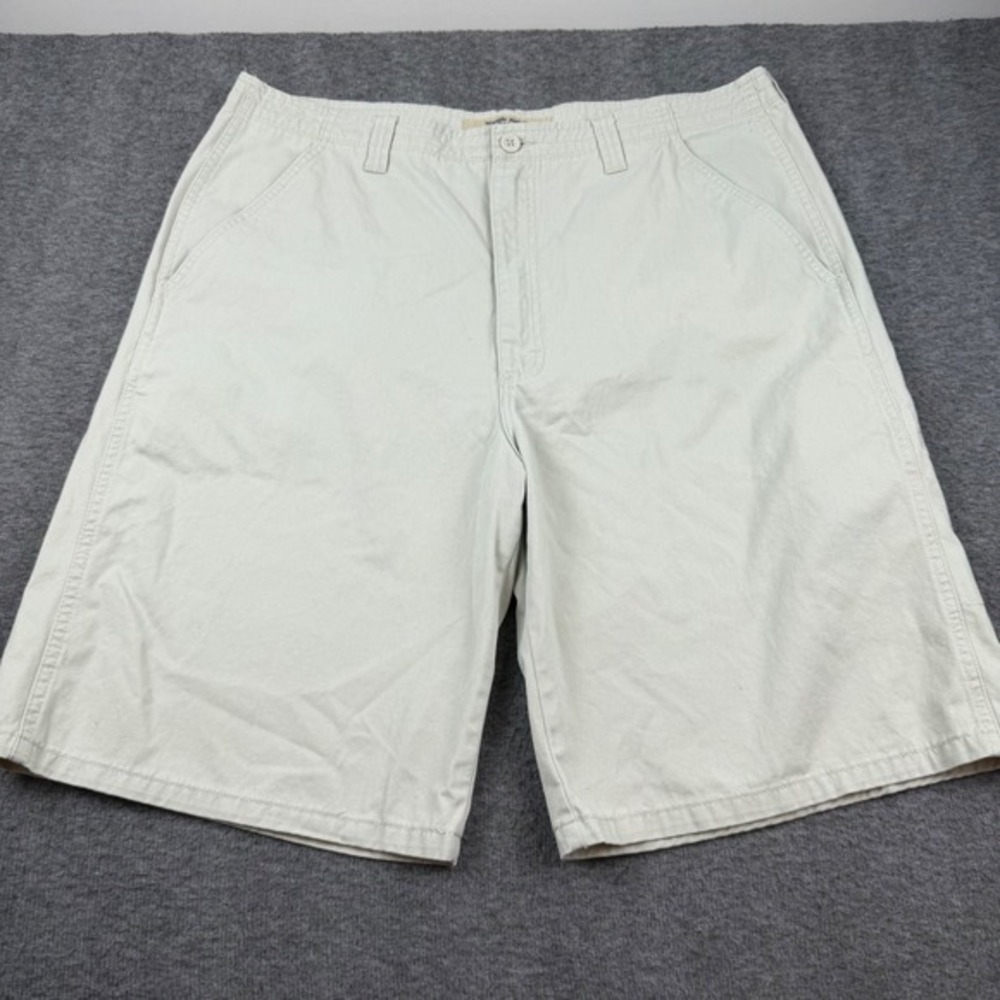 Wrangler Shorts Men's 36 Tan Loose Fit Cotton Twill Cargo‎ Casual 61QUWDP